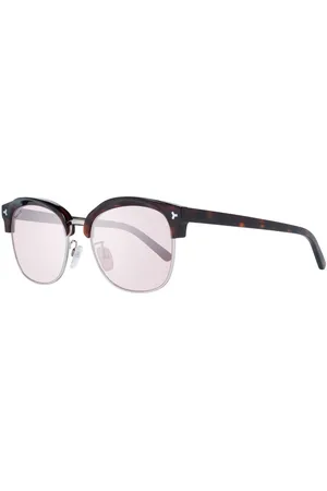 Bally Tilbehør, unisex, Brun, ONE SIZE, Uld, Brun Oval Spejlet Solbriller Unisex