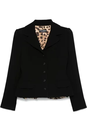 Dolce & Gabbana Jakke, Dame, Sort, M, Uld, Sort Uld Crepe Blazer