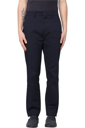 Siviglia Bukser, Herre, Blå, W34, Bomuld, Klassiske Straight-Leg Chinos