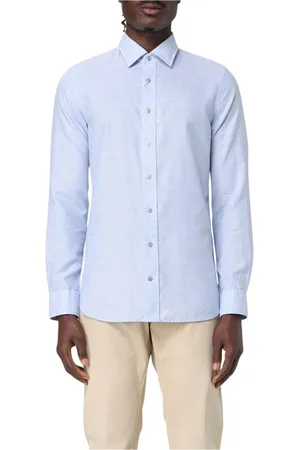 Michael Kors Skjorte, Herre, Blå, M, Elegant Blå Button-Up Skjorte
