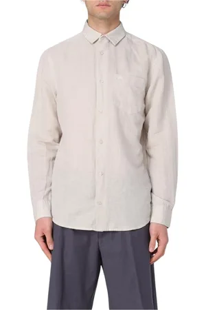 Calvin Klein Skjorte, Herre, Grå, L, Elegant Langærmet Skjorte Mænd Grå