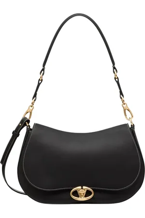 VALENTINO GARAVANI Taske, Dame, Sort, ONE SIZE, Uld, Ohval Medium Skuldertaske