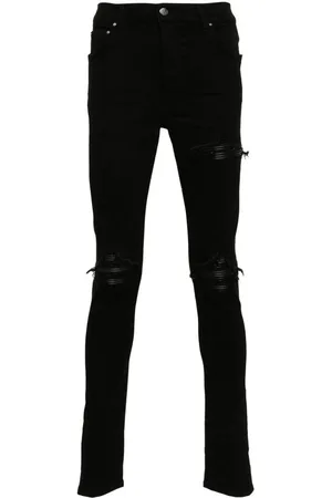 AMIRI Jeans, Herre, Sort, W30, Bomuld, Sort Distressed Skinny Jeans