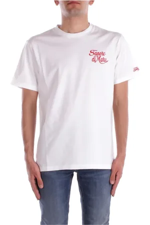 MC2 SAINT BARTH Top, Herre, Hvid, XL, Bomuld, Logo Front Pocket T-shirt Polos
