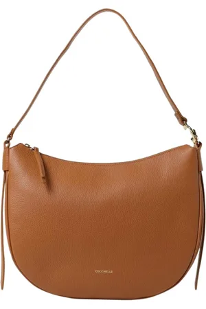 Coccinelle Taske, Dame, Brun, ONE SIZE, Uld, Halvmåne Læder Skuldertaske