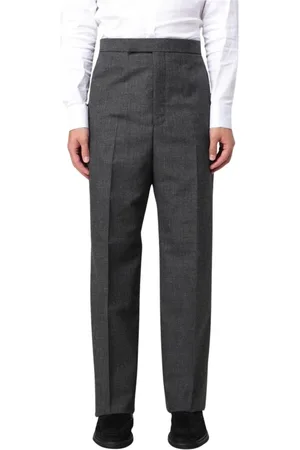 Thom Browne Bukser, Herre, Grå, M, Uld, Elegante Straight Leg Bukser