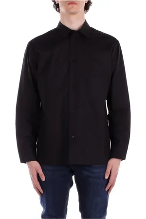 John Richmond Skjorte, Herre, Sort, XL, Bomuld, Sort skjorte med knapper og lommer