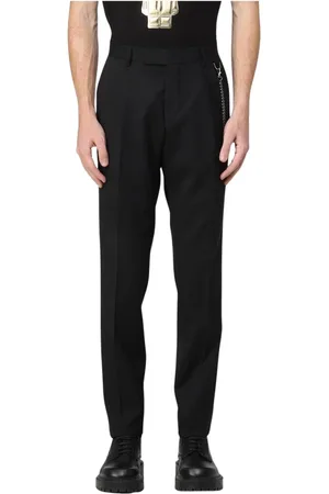 Karl Lagerfeld Bukser, Herre, Sort, 2XL, Uld, Skræddersyede straight-leg bukser