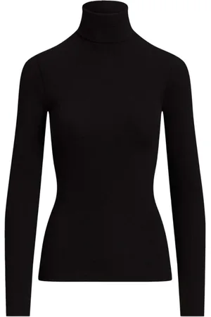 Ralph Lauren Strik, Dame, Sort, M, Uld, Dametøj Sweatshirts Nero Aw23