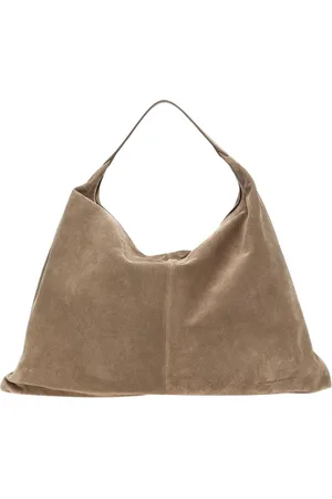 Brunello Cucinelli Taske, Dame, Grå, ONE SIZE, Uld, Grå læder skuldertaske