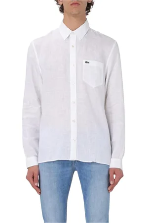 Lacoste Skjorte, Herre, Hvid, 3XL, Hvid Langærmet Skjorte Klassisk Stil