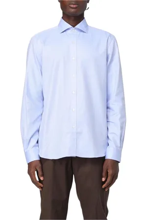FAY Skjorte, Herre, Blå, 3XL, Bomuld, Elegant Oxford Skjorte
