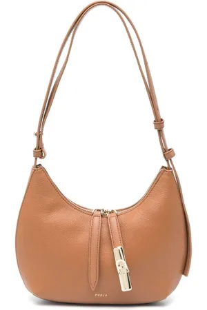 Furla Taske, Dame, Brun, ONE SIZE, Uld, Brun Skuldertaske Med Lynlås