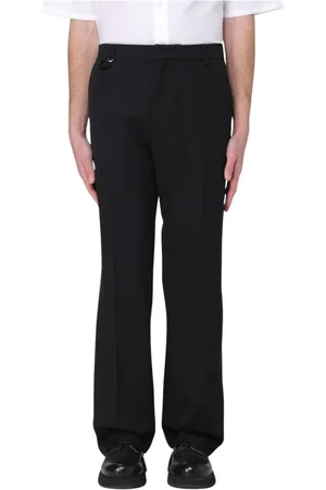 Jacquemus Bukser, Herre, Sort, S, Uld, Moderne Straight Sorte Bukser
