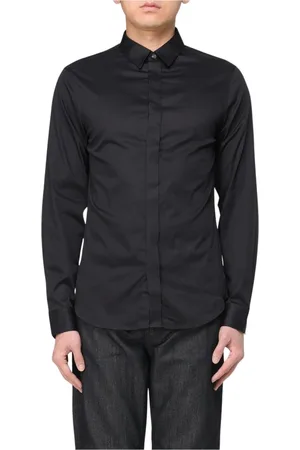 Armani Exchange Skjorte, Herre, Sort, M, Klassisk Hvid Skjorte til Mænd