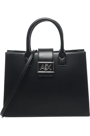 Armani Exchange Taske, Dame, Sort, ONE SIZE, Uld, Sort Skuldertaske med Logodetalje