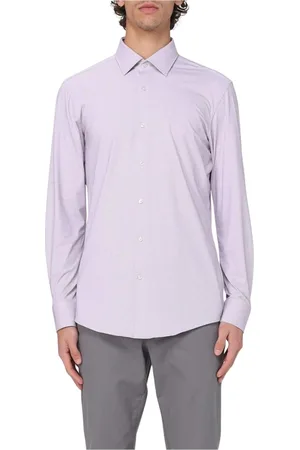 HUGO BOSS Skjorte, Herre, Lilla, M, Uld, Stilfuld Violet Skjorte