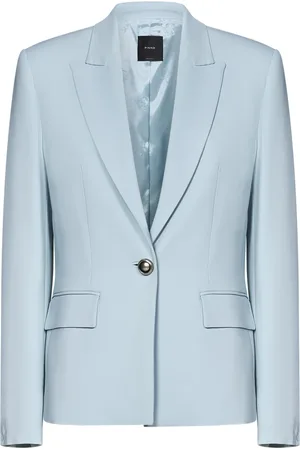 Pinko Jakke, Dame, Blå, S, Uld, Klar Blå Enkeltknap Blazer