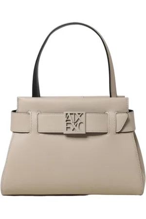Armani Exchange Taske, Dame, , ONE SIZE, Uld, Struktureret Satchel med Bæltedetalje