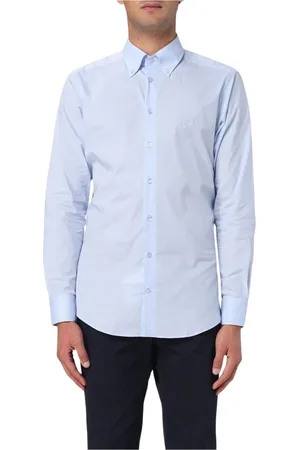 Etro Skjorte, Herre, Blå, XL, Bomuld, Elegant Hvid Langærmet Skjorte
