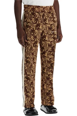 Palm Angels Bukser, Herre, Brun, S, Bomuld, Multifarvede Track Pants med Fed Æstetik