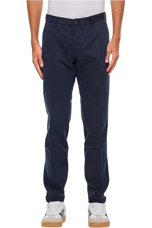Incotex Bukser, Herre, Blå, W32, Bomuld, Blå Slim Fit Klassiske Bukser