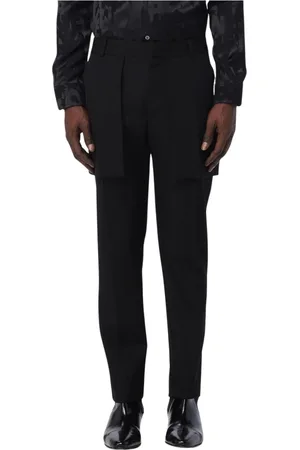 Alexander McQueen Bukser, Herre, Sort, M, Uld, Elegant Uldbukser Unikt Design