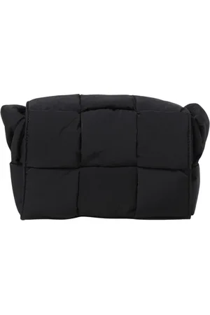 Bottega Veneta Taske, Herre, Sort, ONE SIZE, Uld, Sort Vævet Nylonskulder Taske