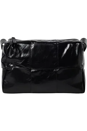 Bottega Veneta Taske, Herre, Sort, ONE SIZE, Læder, Sort Læder Crossbody Taske