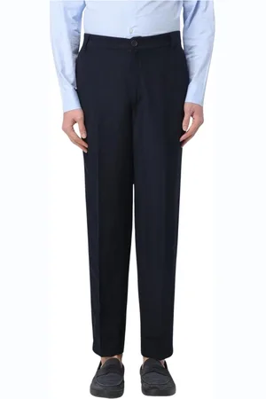 Armani Exchange Bukser, Herre, Blå, W33, Uld, Blå Straight Leg Bukser Stilfuld Komfort