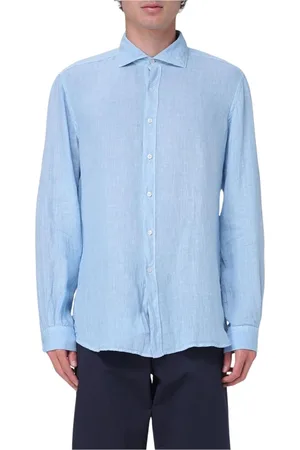 FAY Skjorte, Herre, Blå, L, Raffineret Casual Button-Up Skjorte