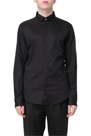 Emporio Armani Skjorte, Herre, Sort, M, Bomuld, Klassisk Hvid Bomuldsskjorte