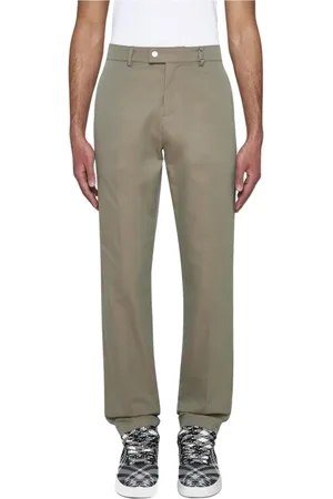 Burberry Bukser, Herre, Grøn, M, Bomuld, Grønne Straight Fit Chinos