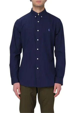 Ralph Lauren Skjorte, Herre, Blå, S, Bomuld, Navy Langærmet Skjortekjole