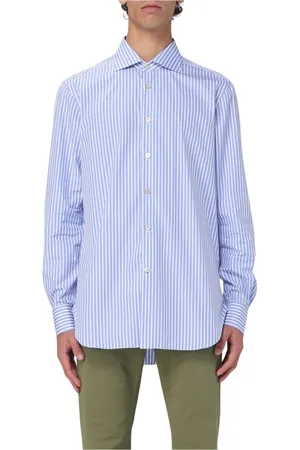 Kiton Skjorte, Herre, Blå, 4XL, Cashmere, Blå V-hals Cashmere Sweater