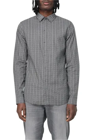 Armani Exchange Skjorte, Herre, Flerfarvet, S, Bomuld, Trykt langærmet skjorte