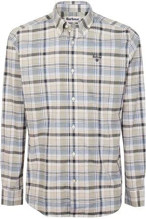Barbour Skjorte, Herre, Flerfarvet, 2XL, Bomuld, Skræddersyet Bomuldsskjorte Stenfarve