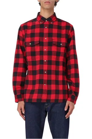 Woolrich Skjorte, Herre, Rød, M, Bomuld, Rød Tern Flannel Skjorte