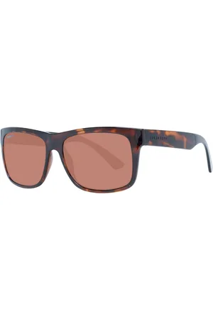 Serengeti Tilbehør, unisex, Brun, ONE SIZE, Uld, Brun Polariserede Solbriller Trapezoid Stil