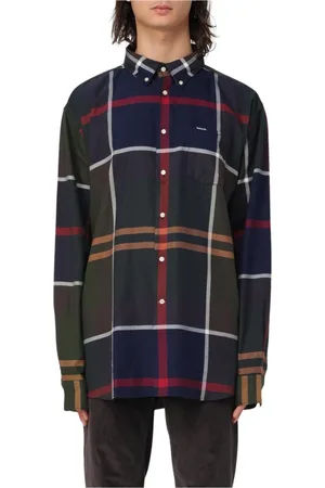 Barbour Skjorte, Herre, Flerfarvet, 3XL, Bomuld, Ternet Bomuldsskjorte, Blå, Alsidig Stil