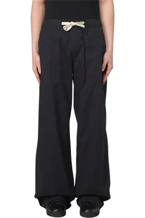 Palm Angels Bukser, Herre, Sort, L, Bomuld, Sorte Wide Leg Bomuld Bukser