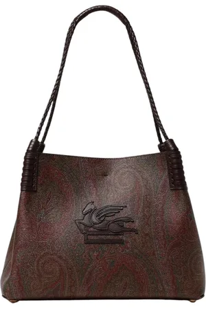 Etro Taske, Dame, Brun, ONE SIZE, Uld, Paisley Print Tote Bag