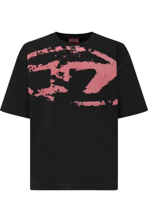 Diesel Top, Herre, Sort, L, Bomuld, Sort Bomuld Jersey Logo T-shirt