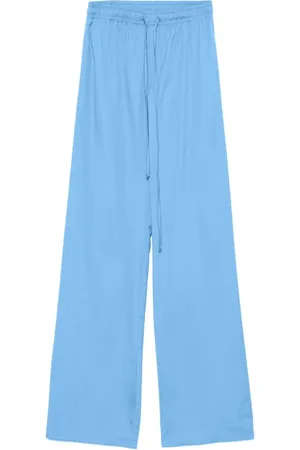 ERMANNO SCERVINO Bukser, Dame, Blå, S, Uld, Blå Snørebukser