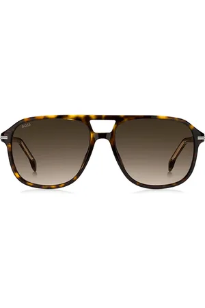 HUGO BOSS Tilbehør, Dame, Brun, 57 MM, Uld, Blå Solbriller Stilfuld Model Ss25