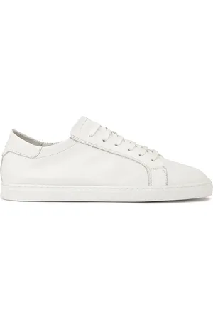 Kazar Sko, Herre, Hvid, 46 EU, Læder, Hvide sneakers med glat overdel