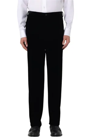 Giorgio Armani Bukser, Herre, Sort, L, Sort Fløjlssyet Bukser