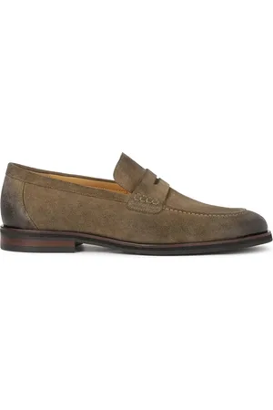 Kazar Sko, Herre, Grøn, 46 EU, Suede, Suede loafers i khaki farve
