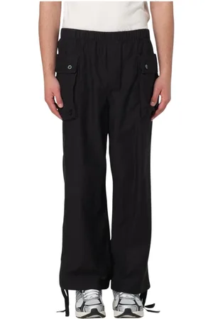 Brain Dead Bukser, Herre, Sort, S, Bomuld, Cargo Pants med Sløjfedetalje