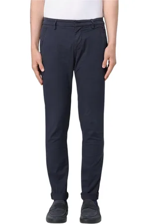 Dondup Bukser, Herre, Blå, W34, Bomuld, Slim Fit Grå Chinos Bukser